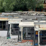 Cintorín trolejbusov Škoda na Jalte zabránil vysokým škodám pri zosuve pôdy