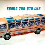 Autobus Škoda 706 RTO LUX v nemeckej mutácií historickej brožúry Motokovu